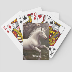 Jeu De Cartes Belle licorne blanche