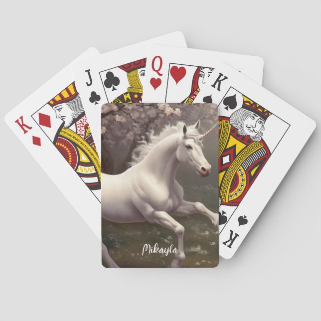 Jeu De Cartes Belle licorne blanche (dos)