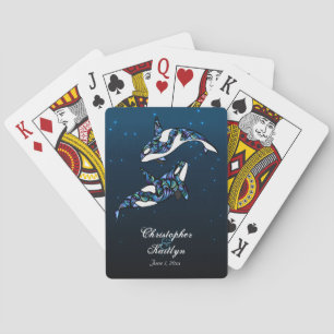Jeu De Cartes Belle Orca baleines Mariage Jouer des cartes