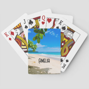 Jeu De Cartes Belle plage tropicale ensoleillée Photo