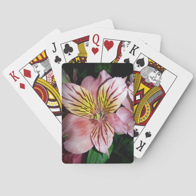 Jeu De Cartes Belles cartes de jeu florales (dos)