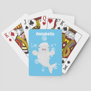 Jeu De Cartes Béluga mignon bulles dessin de dessin animé