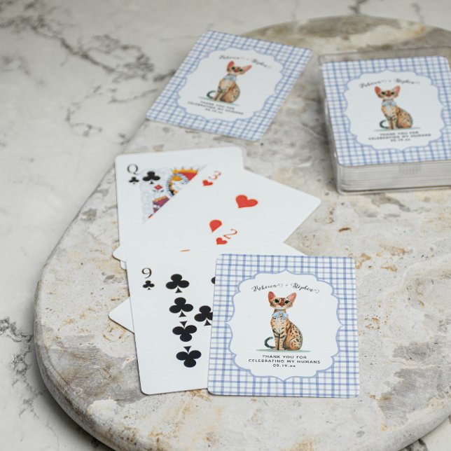 Jeu De Cartes Bengal Cat Wedding Favor (Créateur téléchargé)