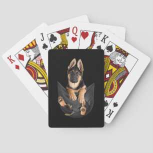 Jeu De Cartes Berger Allemand Dans Pocket T-Shirt Drôle Amant Ch