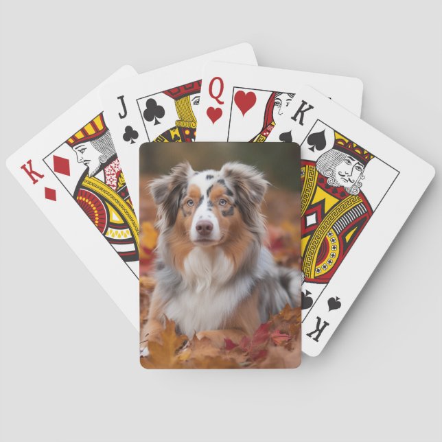 Jeu De Cartes Berger australien en automne Leaves automne Inspir (dos)