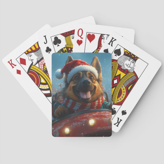 Jeu De Cartes Berger belge Roller Dessous de verre Noël (dos)