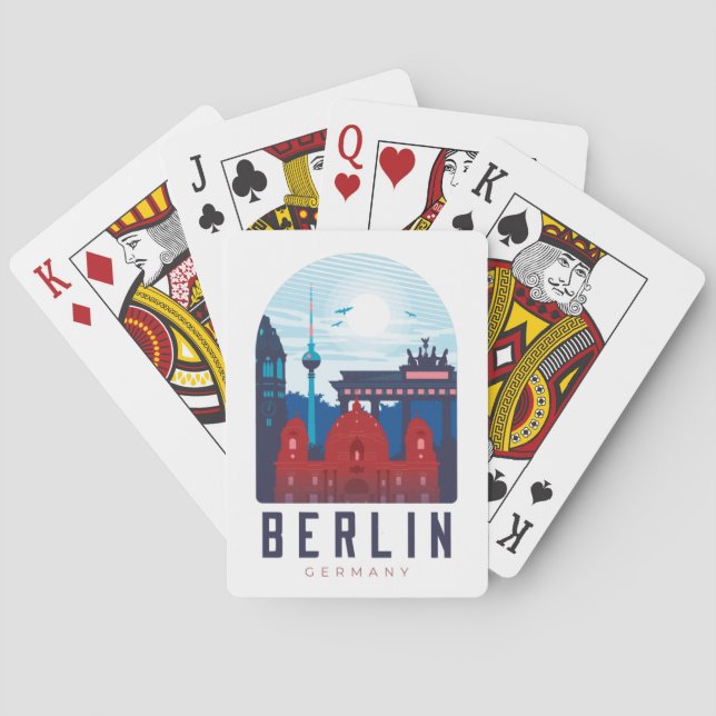Jeu De Cartes Berlin Allemagne Skyline Classic Cartes de Jeu (dos)