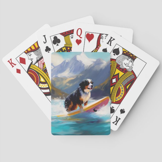 Jeu De Cartes Bernese Mountain Beach Surf Paining (dos)