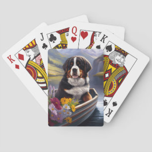 Jeu De Cartes Bernese Mountain sur une pagaie : Une aventure pan