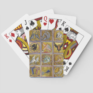 JEU DE CARTES BESTIAIRE MÉDIÉVAL, ANIMAUX FANTASTIQUES, ROUGE D'