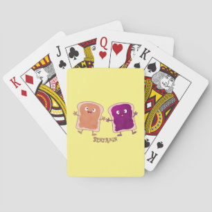Jeu De Cartes Beurre d'arachide mignonne et caricature sandwich 