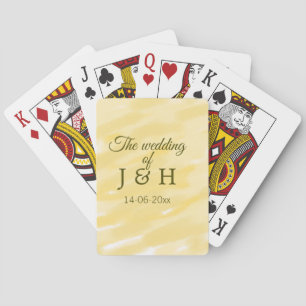 Jeu De Cartes Beurre jaune pastel le mariage du nom de couple le