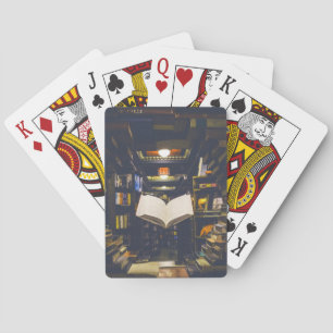 Jeu De Cartes Bibliothèque Livres étagères Ouvrir livre Lire