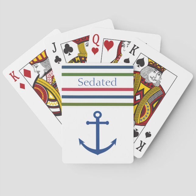 Jeu De Cartes Bicyclette d'Ancre nautique cartes de jeu (dos)