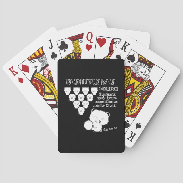 Jeu De Cartes Bicyclette de bowling cartes de jeu (dos)