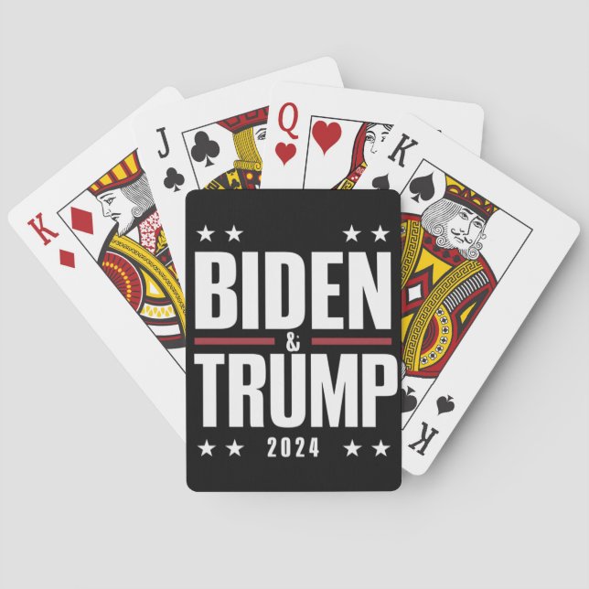 Jeu De Cartes Biden Trump 2024 Drôle Président VP (dos)