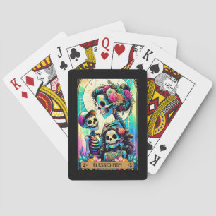 Jeu De Cartes Bienheureuse Maman Squelette Femmes Tarot Poker Ca