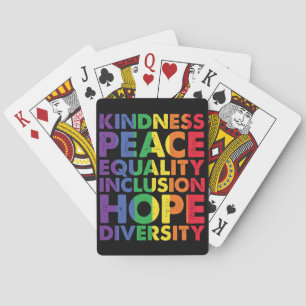 Jeu De Cartes Bienveillance Paix Égalité Amour Inclusion Espoir