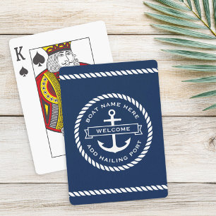Jeu De Cartes Bienvenue à bord nom du bateau corde roue de navir