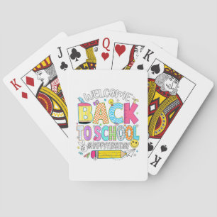 Jeu De Cartes Bienvenue au retour à l'école Joyeux premier jour