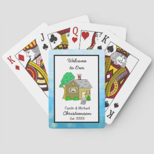 Jeu De Cartes Bienvenue dans notre Maison Cute Lil Bleue