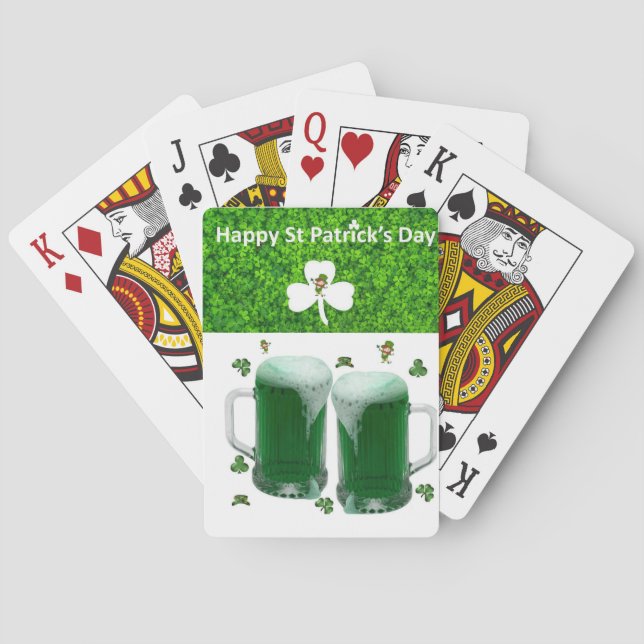 Jeu De Cartes Bière de la journée St. Patrick Jouer Carte Deck (dos)