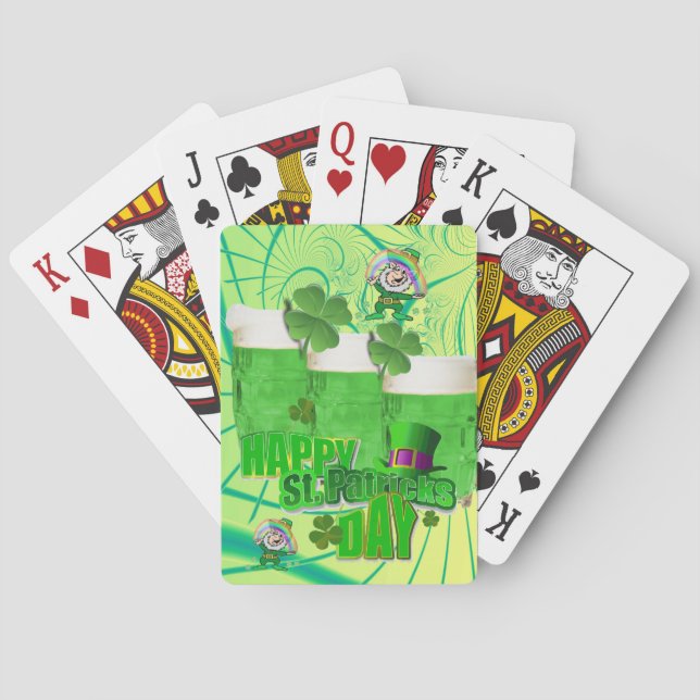 Jeu De Cartes Bière de la journée St. Patrick Jouer Carte Deck (dos)