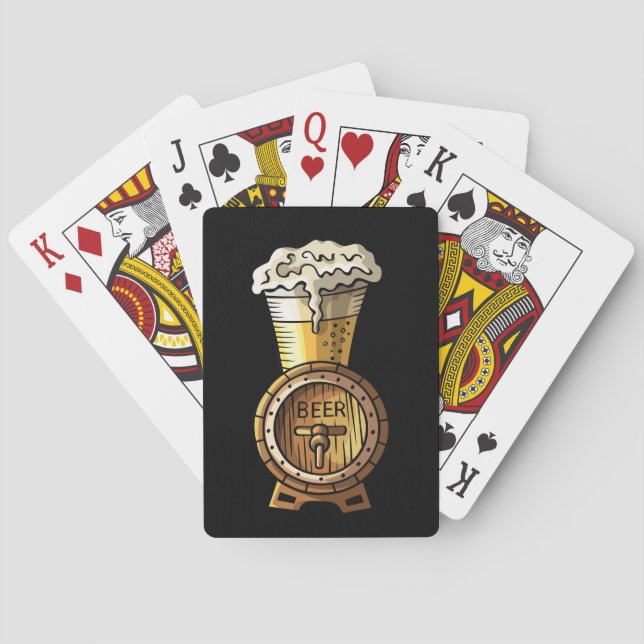 Jeu De Cartes Bière En Noir (dos)