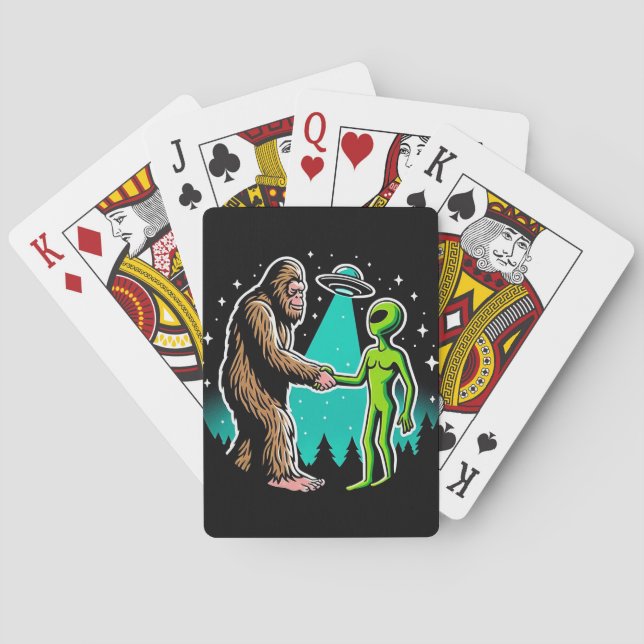 Jeu De Cartes Bigfoot rencontre un Alien (dos)