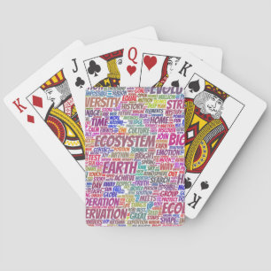 Jeu De Cartes Bio Nuage de Mots Texte Modèle Biodiversité