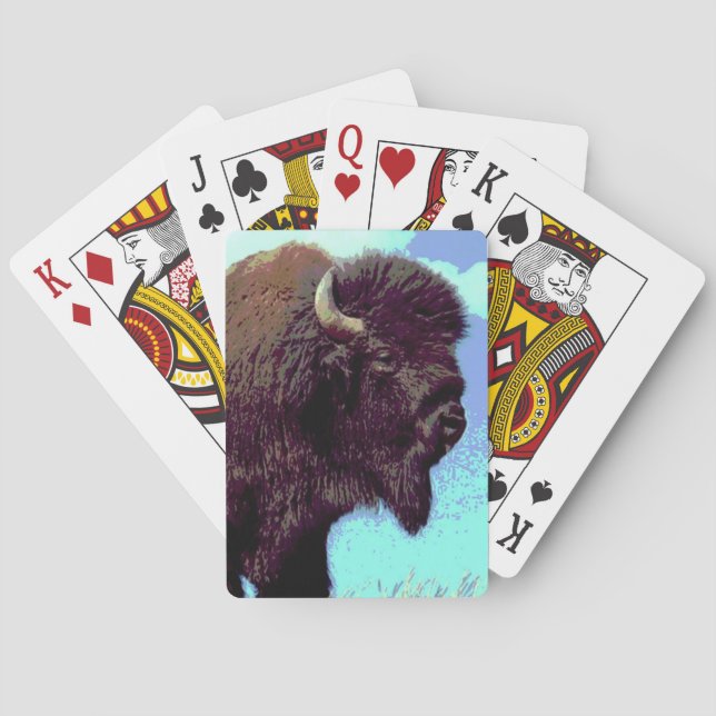 Jeu De Cartes Bison Pop Art (dos)