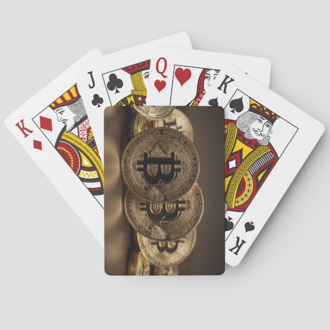 Jeu De Cartes BitCoin couleur or (dos)
