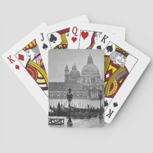 Jeu De Cartes Black Blanc Grand Canal Venise Italie Voyage