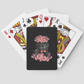 Jeu De Cartes Black Cat Cute Flowers Cat Cat Life Kitty Love