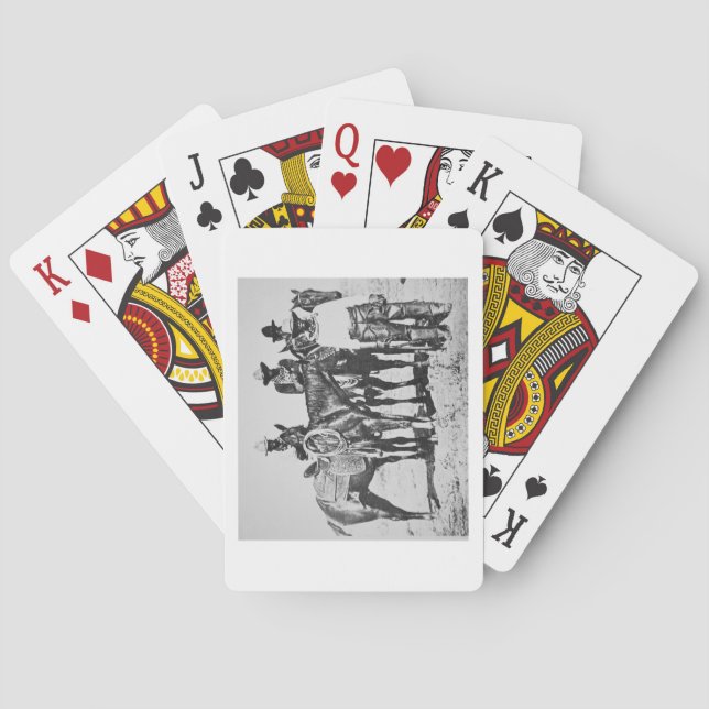 Jeu De Cartes Black Cowboys à Bonham, Texas, vers 1890 (photo b/ (dos)