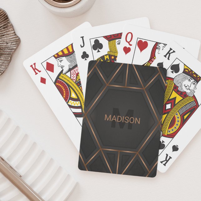 Jeu De Cartes Black Gold Luxury Moderne Minimal Abstrait (Créateur téléchargé)