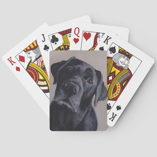 Jeu De Cartes Black Labrador Retriever Dog Jouer aux cartes (dos)