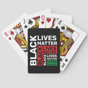 Jeu De Cartes Black Lives Matt BLM Red Green Typographie