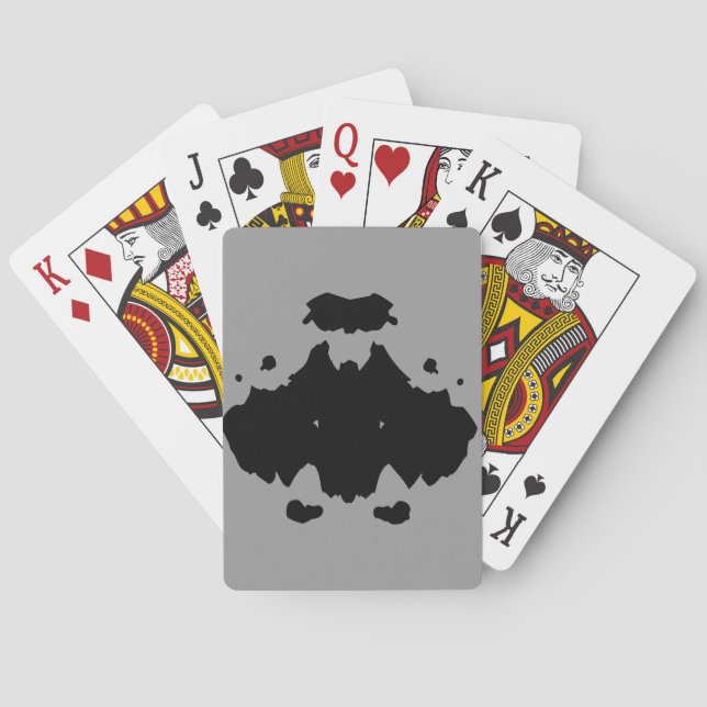 Jeu De Cartes Black Rorschach Art on Bicycle Playing Cards (dos)