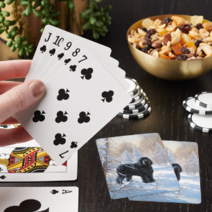 Jeu De Cartes Black Russian Terrier Laisser neiger Noël