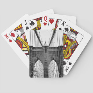 Jeu De Cartes Black White Brooklyn Bridge New York