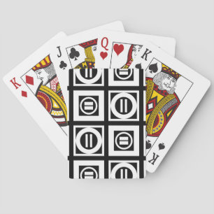 Jeu De Cartes Blanc sur le Motif de signalisation géométrique no