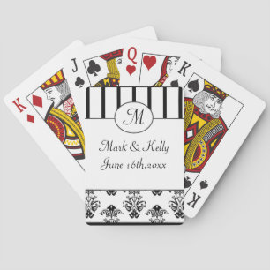 Jeu De Cartes Blancs et Noirs, Monogramme Baroque