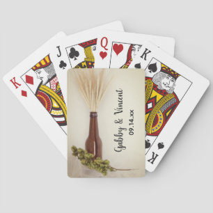 Jeu De Cartes Blé séché et houblon Brasserie Mariage Faveur
