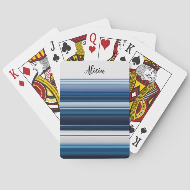 Jeu De Cartes Bleu blanc gris horizontal (dos)