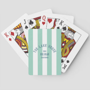 Jeu De Cartes Bleu de la maison de lac Crest Vert Bleue Bleue Bl