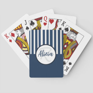 Jeu De Cartes Bleu et blanc avec bloc de couleur