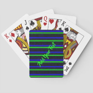 Jeu De Cartes Bleu Noir Grandes Vertes