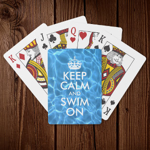 Jeu De Cartes Bleu Piscine Eau Calme et Baignade