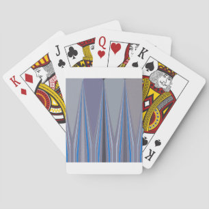 Jeu De Cartes Bleu, violet, gris Chevron Art Imprimer